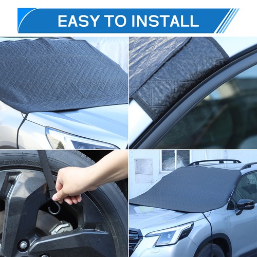 Black Car Sun Shade Windshield Sunshade Cover For Subaru Forester SK 2019-2024 - Picture 15 of 24
