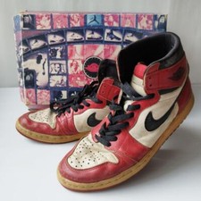 Nike Air Jordan 1 Chicago US9.5 Made in China Vintage Used Sneakers w/Box