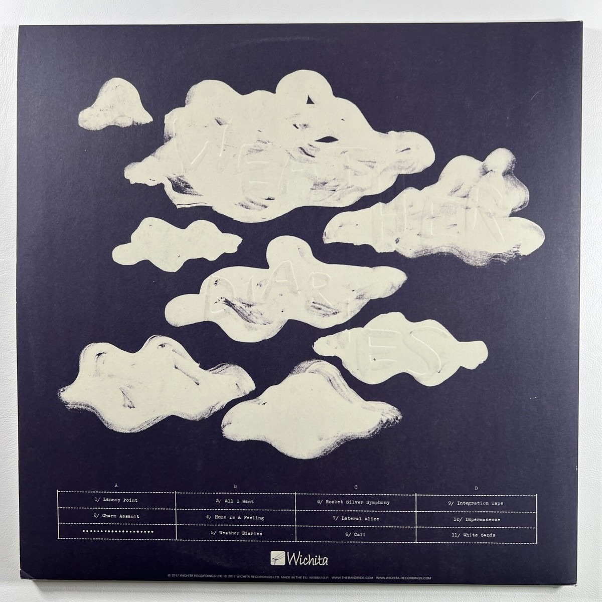 英2LP Ride Weather Diaries WEBB510LPN Wichita /00520 Ride “Weather Diaries” 2LP/Wichita Limited Edition, Embossed