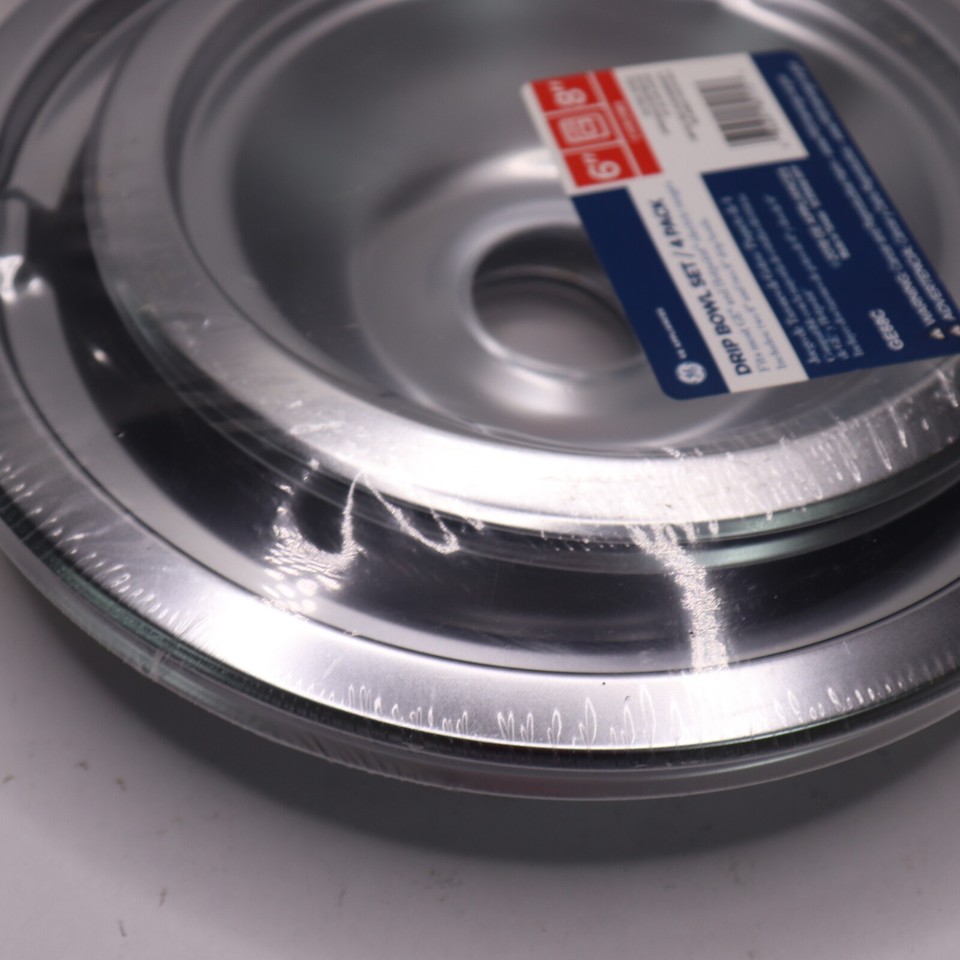 (4Pk) General Electric Drip Pan Kit For Electric Range/Stoves 6" And 8