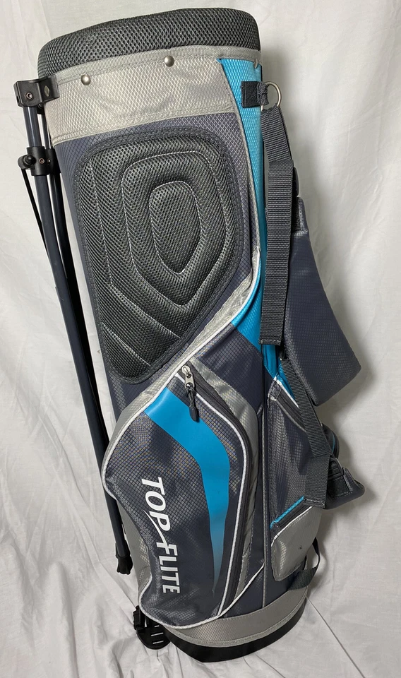 Bolsa de palos de golf TOP FLITE XL ligera con soporte para damas azul aguamarina gris plata Foto 4 de 4