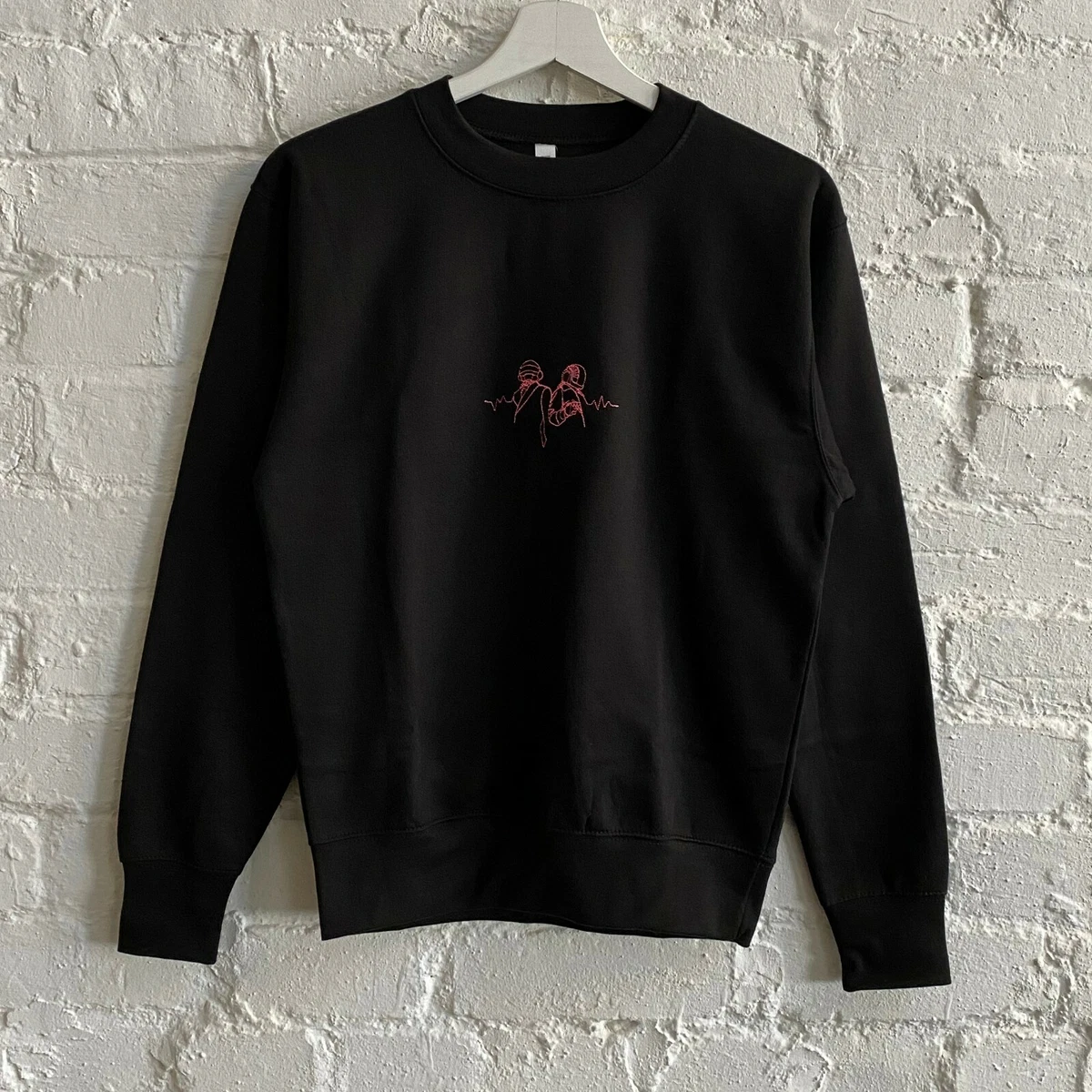 Daft punk embroidered logo sweatshirt hotsell