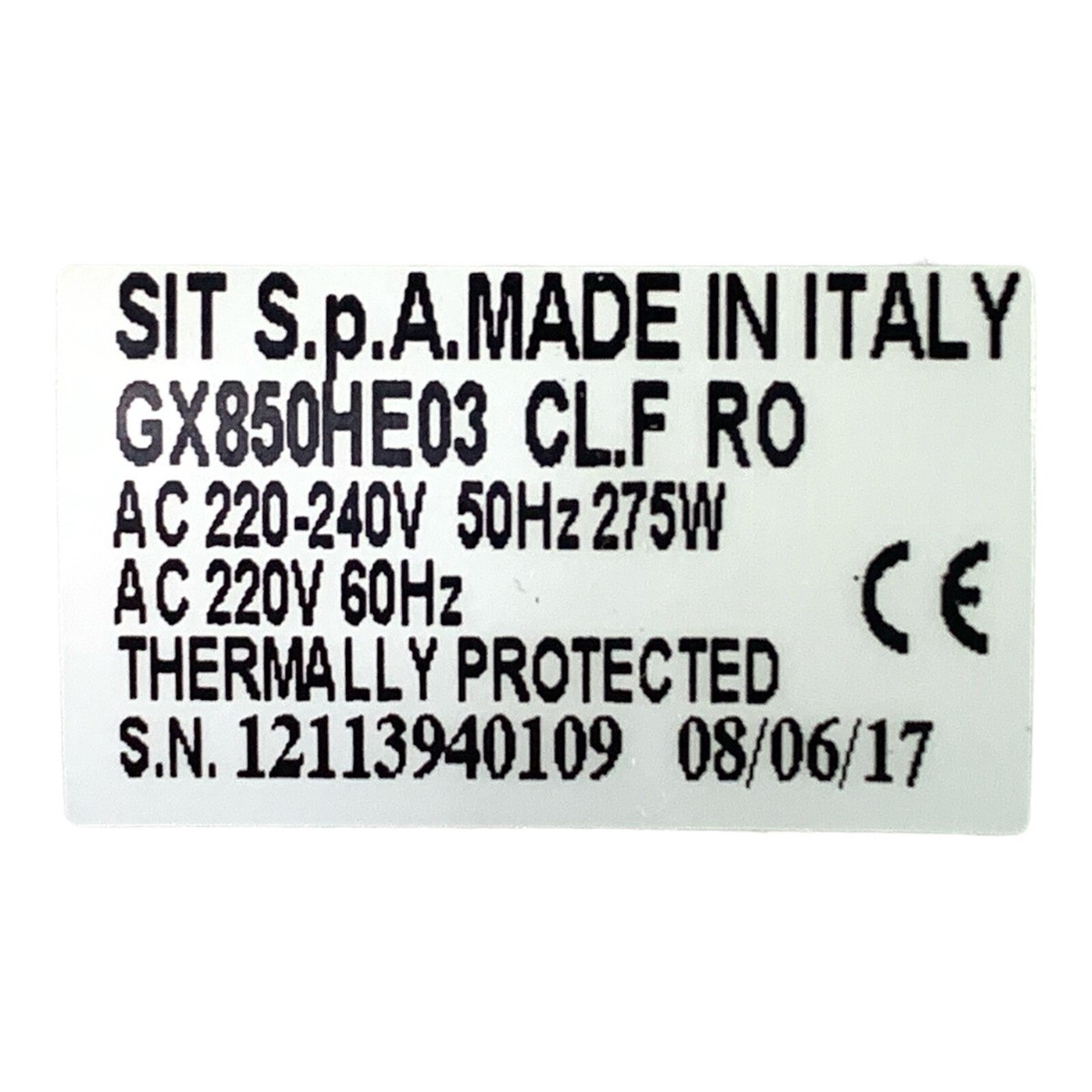Sit S.P.A GX850HE03 491473 Motor Fan | eBay