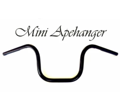 ACCESSORI CUSTOM MANUBRIO HANDLEBAR MINI APEHANGER NERO SATINATO MOTO CUSTOM HARLEY DAVIDSON
