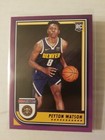 2022 Panini Hoops Basketball Purple Peyton Watson #275