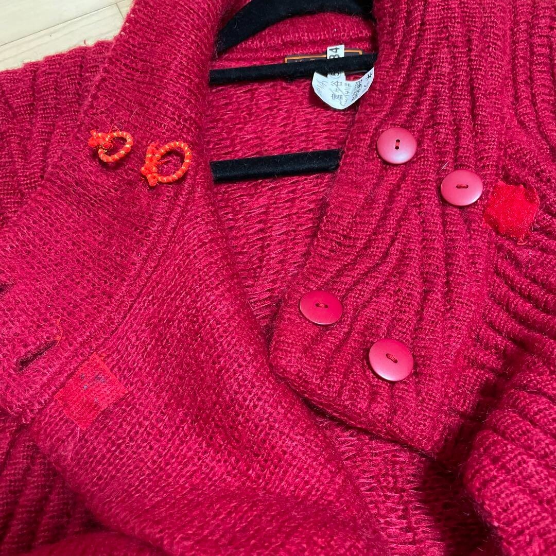 Yves Saint Laurent Knitted Long Sleeves Long Coat Size M Red Yves Saint Laurent Knitted Long Sleeves Long Coat Size M Red