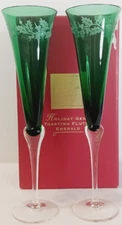 Lenox Holiday Gems Emerald Champagne Flute Used