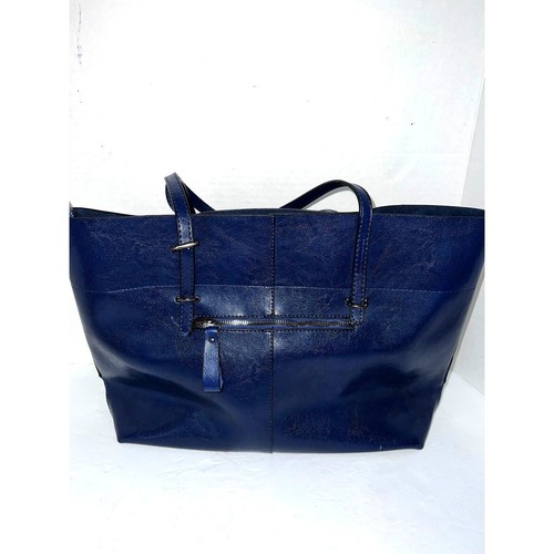 Bolso de Mano Cartera S-Zone Cuero Genuino Estuche para Laptop Azul Marino Nuevo - Imagen 8 de 11