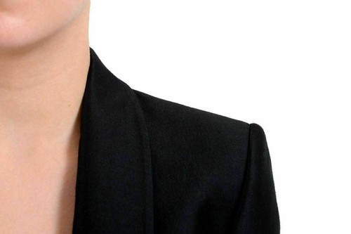 Blazer da donna Dsquared2 lana seta nero tagliato US XS IT 38 - Foto 3 di 4