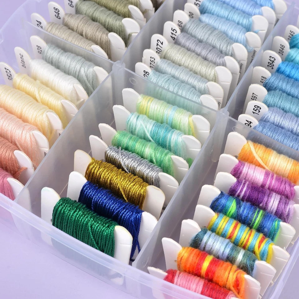 ANSHINE 1077 Embroidery Thread Kit 4-Tier Storage includ 230 Skeins Cross Stitch - image 4 of 4
