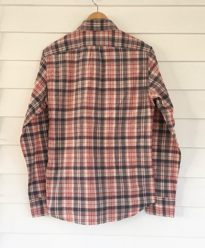 J. CREW INDIAN MADRAS SLIM FIT BUTTON UP BIG BOYS SIZE S RED PLAID LONG SLEEVES - Picture 2 of 5