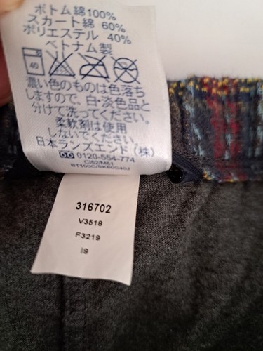 Lands' End Girls Grey/Red Plaid Uniform Skort--Size 7 USA Seller - Picture 4 of 6