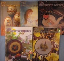 Lot of 5 Vtg The Decorative Painter Magazine Tole Folk Art Painting Patterns