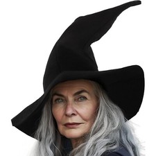 Women's Vintage Halloween Witch Hat Wool Knit Costume Hat for Cosplay Parties