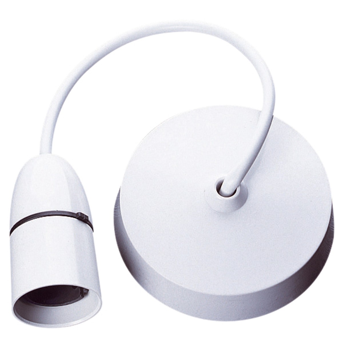 Pendant Light Fitting Ceiling Rose White B22 Bayonet Premium 6in eBay