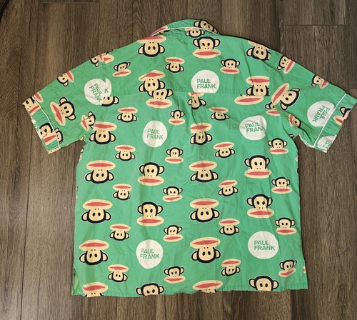 Paul Frank Small Paul Monkey Pajama Top Kids Medium Button Up Shirt - Picture 2 of 10