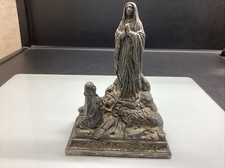 Our Lady of Lourdes Bronze Figurine on Granite Base — listing 5