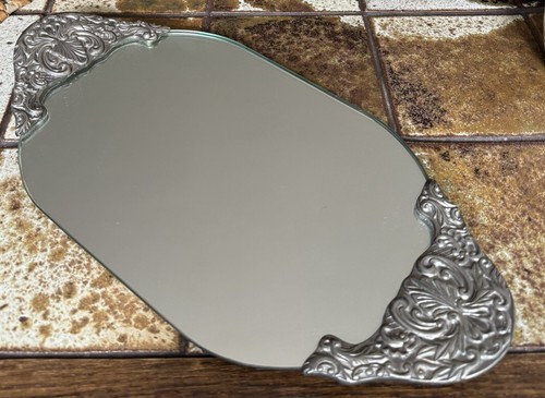 Godinger Silverplate Raised Oval Table Mirror Tray 15.25” Long - 第 3/13 張圖片