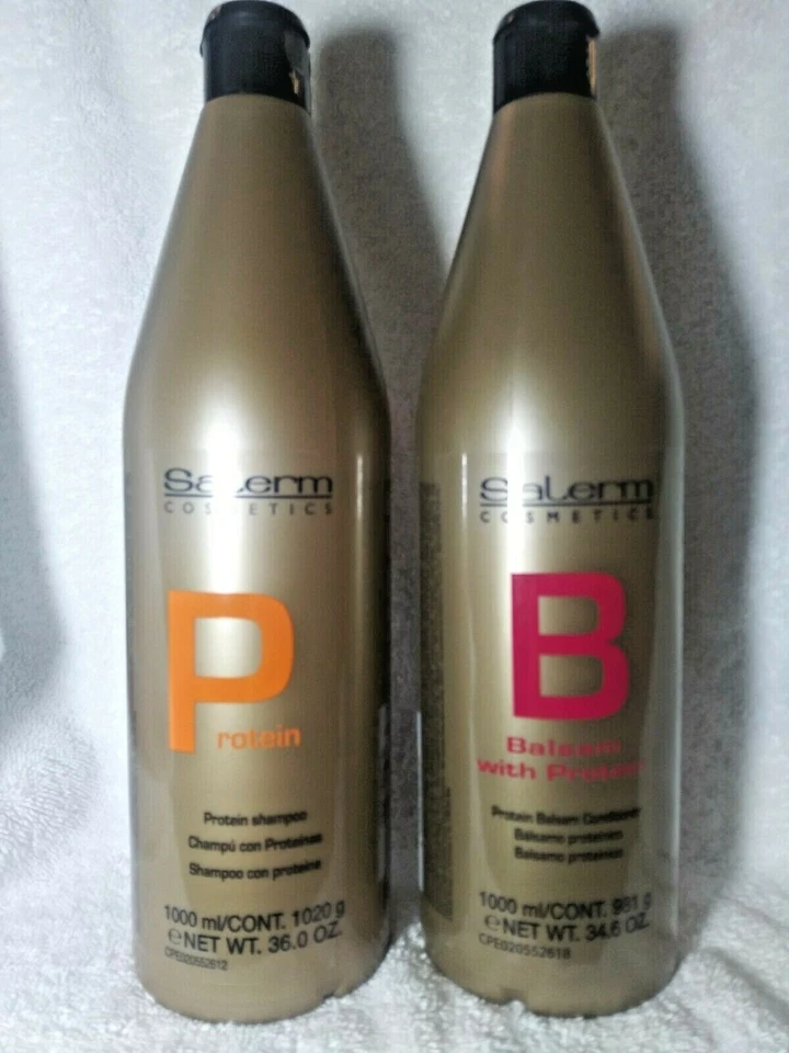 Salerm Protein Shampoo + Balsam Protein Conditioner-1000ml/36.0 oz-DUO SET - Image 2 of 2