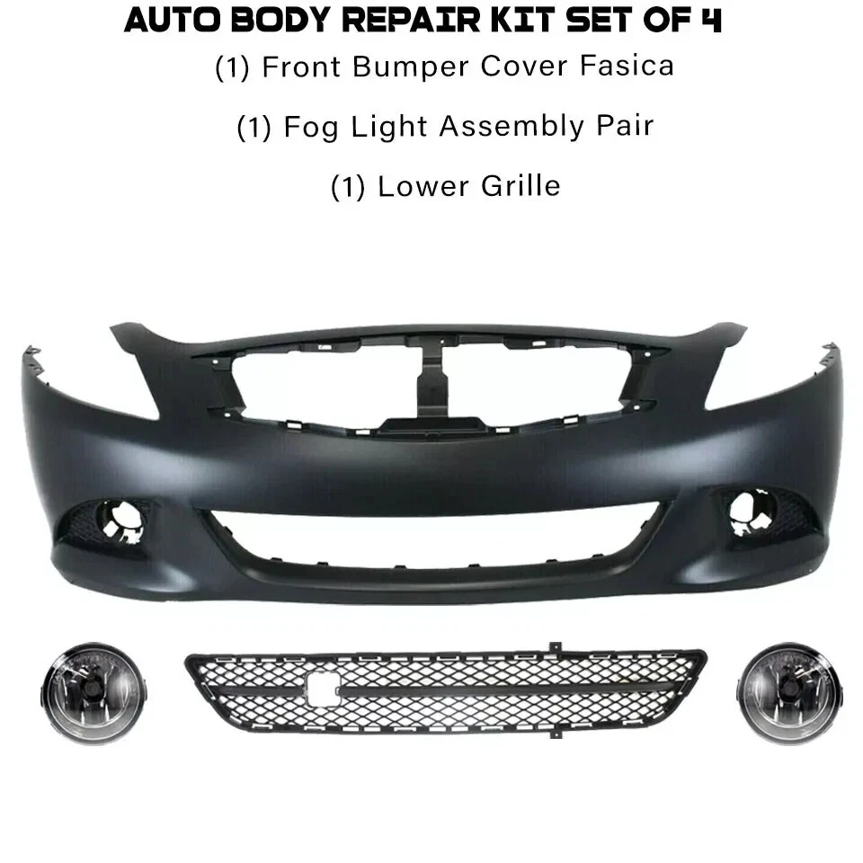 Kit de montaje de cubierta/rejilla de parachoques delantero para Infiniti G37 2010-2013 Foto 2 de 4