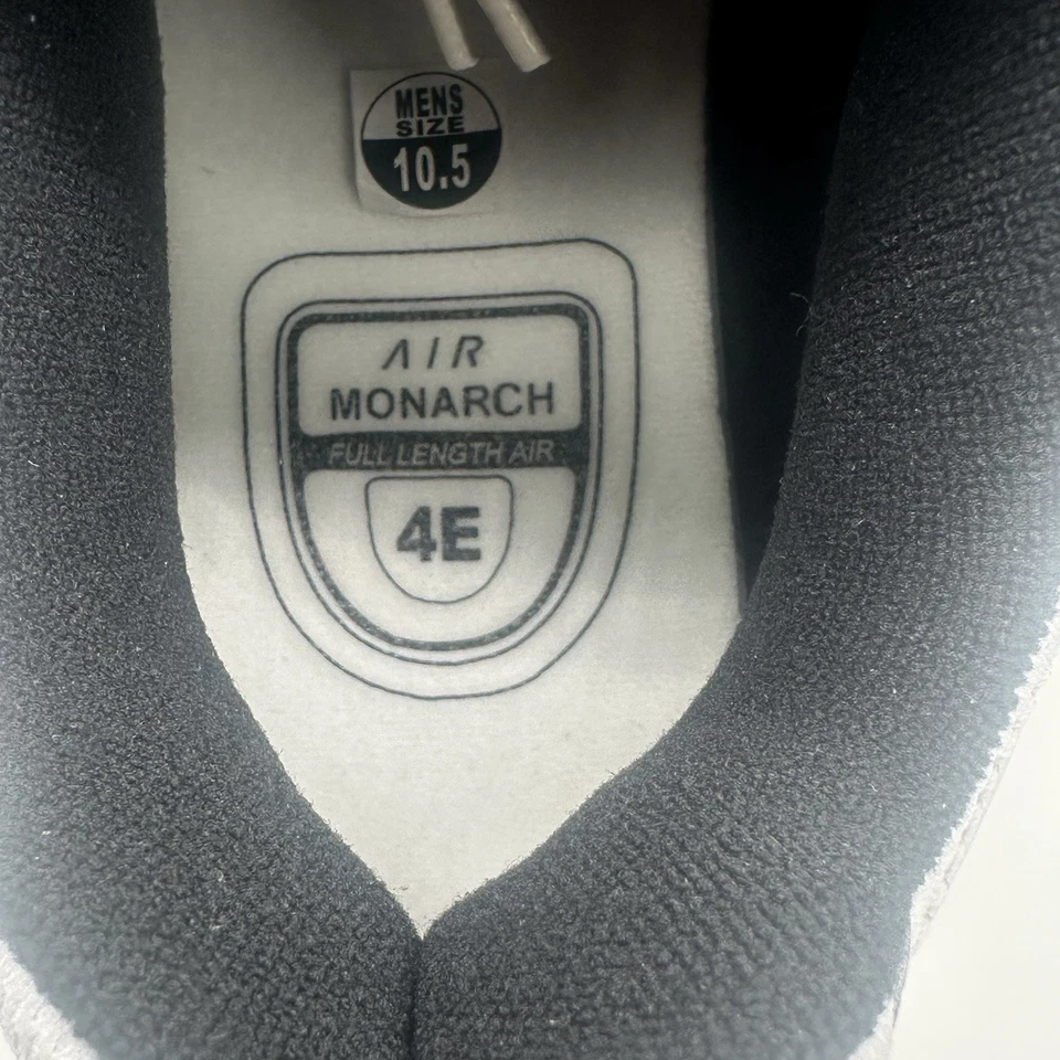 Talla 9 Para Hombre Nike Air Monarch IV 4E Ancho Blanco Negro Rojo Universitario 416355-101 Nuevo Foto 2 de 4