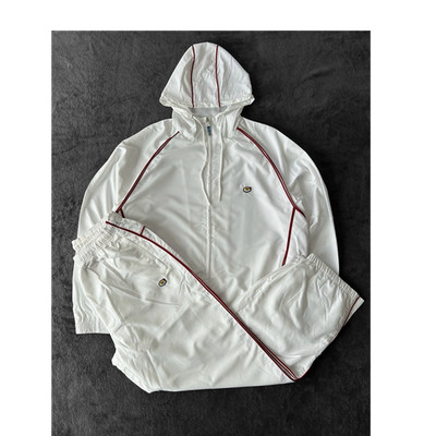 Nike Tn Air vintage Trainingsanzug Herren Weiß Rot Größe L 2-teilig Jacke Hose