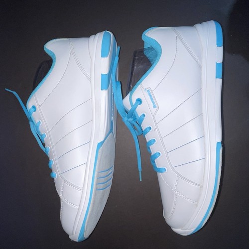 Braunschweig KF SATIN Damen Bowling Turnschuhe weiß blau Größe 11 - Bild 8 von 12
