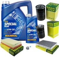 MANN-FILTER Inspektionspaket Mannol 6L Special Plus 10W-30 FüR Audi 100 2.6 2.8