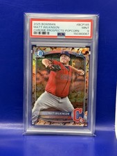 2025 Bowman Matt Wilkinson 1st Chrome Prospect  Popcorn SSP PSA 9 MINT #bcp145
