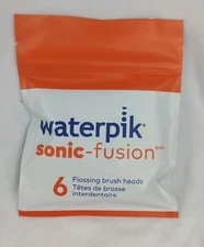 6 pack Waterpik Sonic-Fusion Replacement Flossing Brush Heads New Sealed 