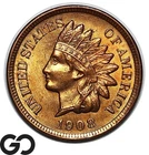 1908 Indian Head Cent Penny, Red Brown, Gem BU++