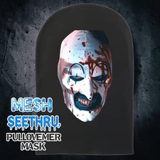 Art the Clown Terrifier Mesh Mask See-Through Pullover Halloween Horror Cosplay