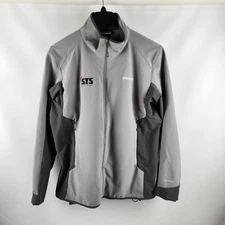 Patagonia Jacket Mens Large Gray Polartec Adze Hybrid Full Zip STY83450FA15 Logo
