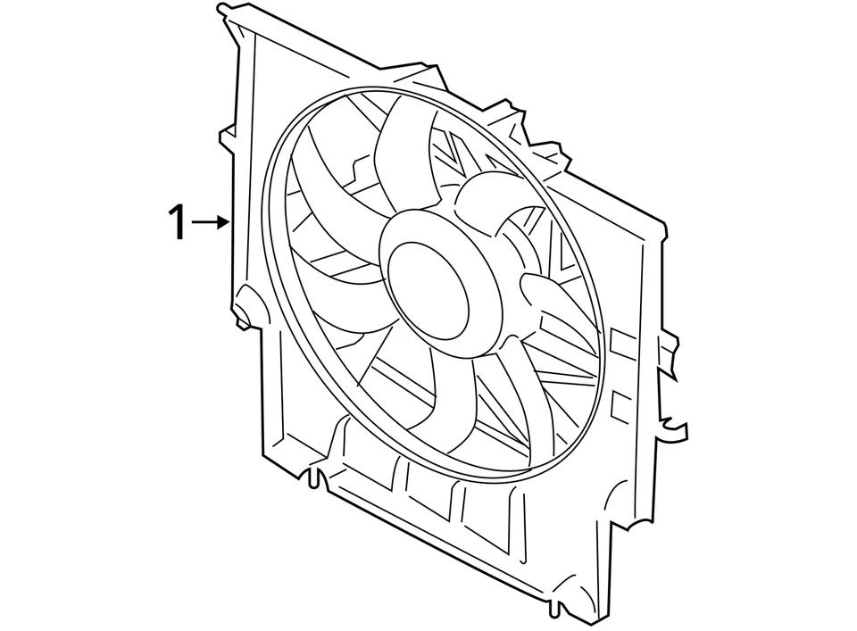 Radiator Fan Motor Fan Assembly Radiator 600 Watt Fits 11-17 BMW X3 , 1742756087 Foto 4 de 4