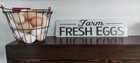 Small Farm Fresh Egg's Metal Sign Kitchen Sign Chicken Hen Farmhouse Decor Sign