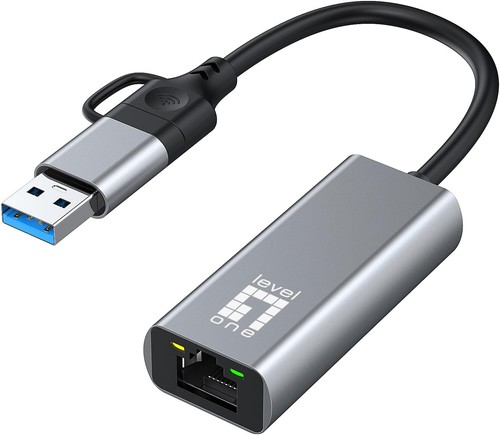 LevelOne USB-0423 2.5 Gigabit Ethernet 2-in-1 USB-C/A Network Adapter - 第 5/5 張圖片