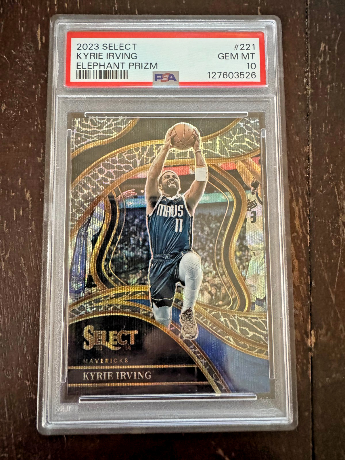 2023-24 Panini Select - Courtside Kyrie Irving #221 Elephant Prizm