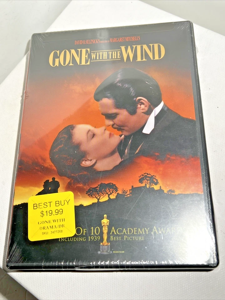 MGM Gone with the Wind DVD Snap Case NEW Classic Movie Clark Gable Sealed Foto 2 de 4
