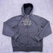 Element Hoodie Adult Small Gray Full Zip Skat...
