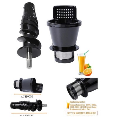 Omega Juicer Replacement Parts: Screen & Auger for Models 8006/8005/8004/8003