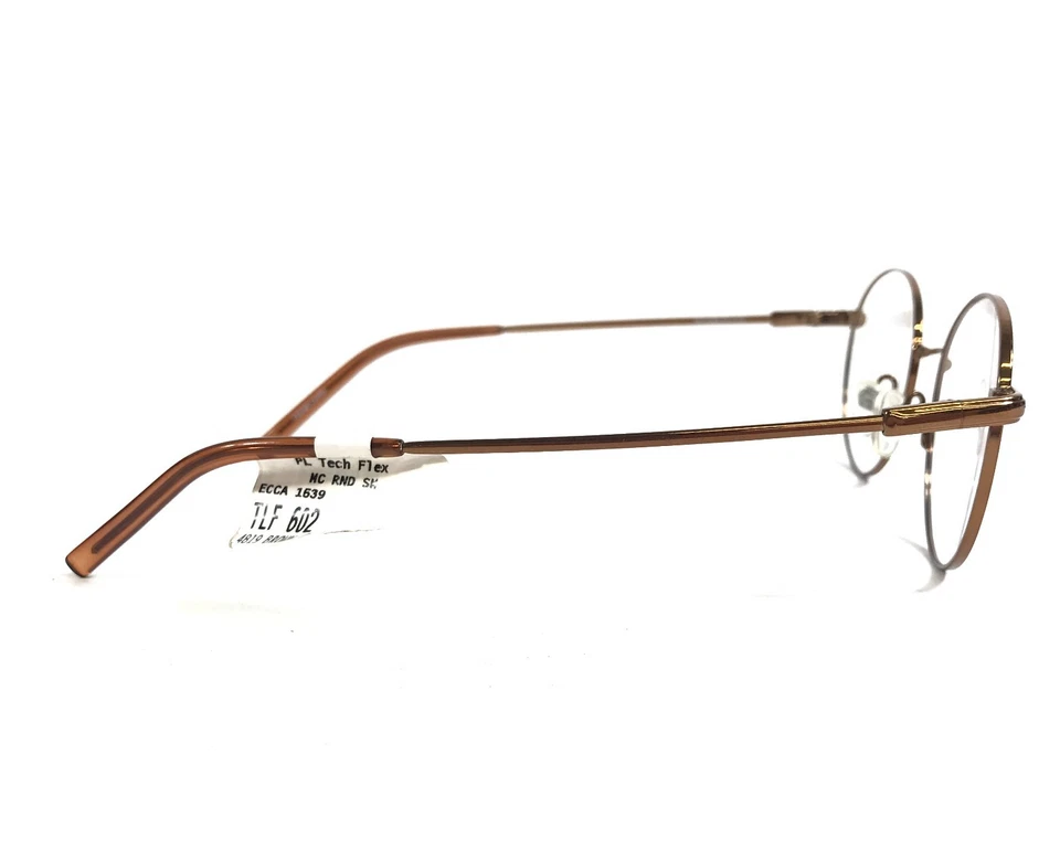 Marcos de gafas Technolite Flex TLF602 BR marrón borde de alambre redondo 48-19-140 Foto 3 de 4