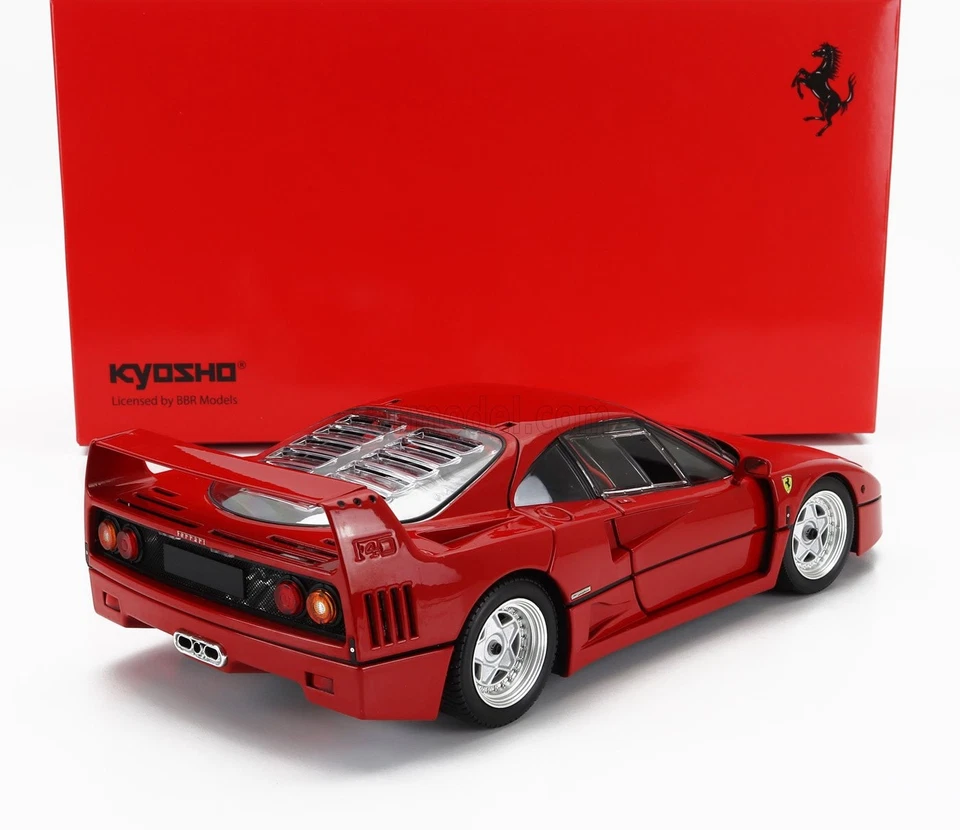 MODELLINO AUTO STATICO KYOSHO FERRARI F40 1987 ROSSO MODELLISMO SCALA 1/18 - Immagine 2 di 4