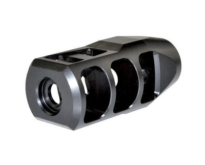 Black, Steel Compensator Muzzle Brake 37/64x28(.578-28) Thread For .45/.40