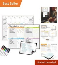 Versatile Magnetic Chore Chart Calendar for Multiple Kids - Write Wipe Clean
