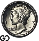 1940 Mercury Dime, Full Split Bands, Lustrous Gem BU++ FSB
