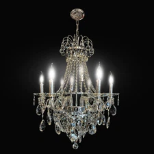 Classic Chrome Empire Crystal Chandelier 26"