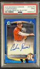 2025 BOWMAN CHROME Auto BLUE REFRACTOR CADEN POWELL /150 PSA 9 Autograph 1st