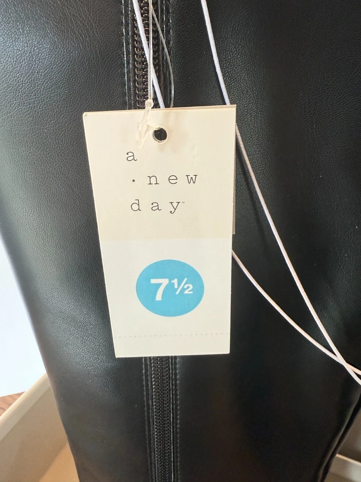 NUEVAS botas altas de tacón medio Nelly Stiletto para mujer talla: 7,5, negras Foto 3 de 4