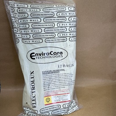 EnviroCare Pack of 12 Bags Electrolux Upright Filter Vacuum Bags NEW Sealed
