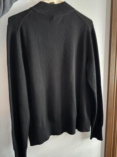Investments 100% Fine Cashmere Black Sweater Pullover Women Sz Large - Picture 2 of 3